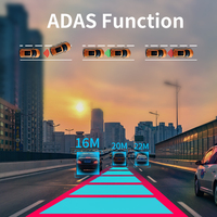 Cámara para Coche 4G LTE ADAS con Doble Lente, GPS, Visión Nocturna, Pantalla Táctil de 3 Pulgadas, 1080P Delantera/720P Trasera, Monitoreo en la Nube, WiFi, Modo de Estacionamiento, DVR para Coche