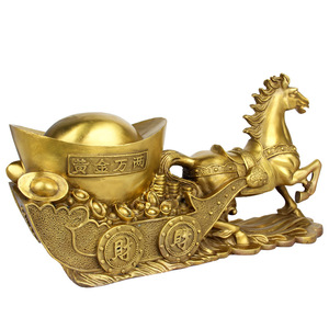 Copper horse-shaped lucky money gift <b>car</b> <b>decoration</b> for the Xingzhuang office opening ceremony - Product Image 4