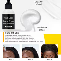 Colle à Perruque 75ml pour Tulle Frontal Étanche, Prend en Charge les Étiquettes Privées Personnalisées, Extra Forte, Vente en Gros, Colle à Perruque 60ml