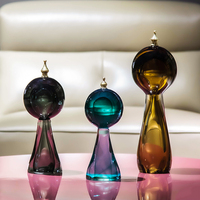 Vases en verre soufflé artisanal Murano, gouttes colorées, vases colorés de designers, décoration intérieure de la maison