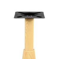 Pied de table rond en métal, socle en fer, support imitation bois pour restaurant, café, bistrot