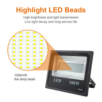 Projecteur LED extérieur KCD pour mur de jardin, aluminium, garantie 3 ans, éclairage RGB, projecteur 20w 50w 100w 200w