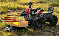 Faucheuse à disques autotractée thermique pour la coupe de l'herbe des pâturages agricoles et la récolte de fourrage