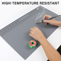 Tapis en silicone résistant à la chaleur pour soudage 600x350mm, tapis de réparation en silicone pour soudage de téléphones portables, ordinateurs portables, PCB, CI