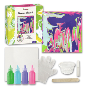 Bình Hoa Vẽ Thủ Công Tự Làm Cho Trẻ Em, Bình Rót Sơn Acrylic Chảy Cao Bằng Vải Bạt - Product Image 2