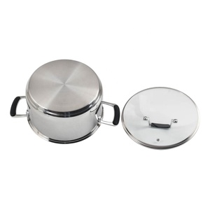 Grande capacité pour la soupe, le bouillon, le piment, la marmite de cuisson en acier inoxydable à trois plis avec poignée en silicone - Product Image 4