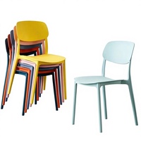 Chaise de salle à manger moderne et mobile en plastique écologique, style nordique, multi-usages, pour adultes, meubles de maison