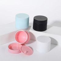 Pot cylindrique givré en PP de 5-50g avec couvercle à vis pour crème cosmétique et masque facial, emballage de flacon de lotion