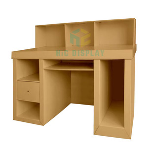 Tavolo moderno casa <span class=keywords><strong>ufficio</strong></span> scrivania studio angolo scrittura espositore in cartone personalizzato carta ondulata espositore - Product Image 3