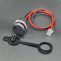 IP65 USB Type C Montage sur panneau Prise femelle 2 broches vers connecteur JST PH2.0 Câble de charge