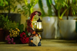 Pohabery Solar <strong>Gnome</strong> <strong>Garden</strong> Statue with Lantern Light Resin Outdoor Yard Decorations Perfect Patio Mom Gift <strong>Garden</strong> <strong>Ornaments</strong> - Product Image 4