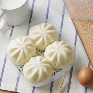 Household Kitchen Microwave Oven Heating Plastic <b>Steamer</b> Food Steamed Bun Multi-Layer Round Steam Box With Lid - Product Image 6