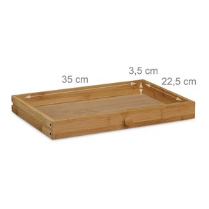 Ruoyi Bamboo Bread Box Natural Color Double Layer Pull Out <b>Storage</b> <b>Kitchen</b> Countertop Bread <b>Container</b> - Product Image 3