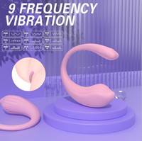 Kabelloser USB-Aufladbarer Ferngesteuerter App-gesteuerter Tragbarer Paar-Vibrator für Frauen 9 Frequenzen IPX7 Wasserdichtes Sexspielzeug