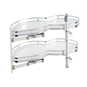 Quincaillerie de cuisine Panier soucoupe volante <span class=keywords><strong>d</strong></span>'<span class=keywords><strong>angle</strong></span> à double étagère pour rangement en armoire - Product Image 2