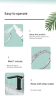 Bijoux naturels en contact direct avec la peau avec étiquette personnalisée Nettoyage de vernis Or Platine Argent Nettoyage Liquide écologique en spray