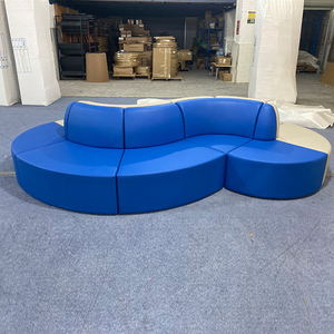 Bộ ghế <span class=keywords><strong>sofa</strong></span> tiếp khách hình chữ S hiện đại bằng da, thiết kế cong, kết hợp tự do, mở rộng vô hạn, dùng cho văn phòng & khách sạn - Product Image 4