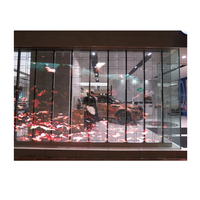 Verre transparent d'intérieur de mur d'écran de panneau de film d'affichage à LED de P3.91