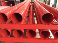 Tubes en acier au carbone peints en rouge, tuyau rond de combat pour arroseur de feu soudé, Astm A53 Type E Grade B Erw Sch40