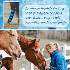 Bota de Hielo para Caballos, Envolturas de Hielo para Lesiones Equinas, Bota de Hielo Reutilizable para Patas de Caballo con Correas Flexibles - Product Image 5
