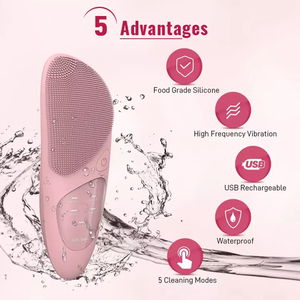 HQ Mixed Proc <b>Facial</b> Cleansing Brush With Hot Compress Eye <b>Massager</b> 2023 NEW Product Waterproof Deep Pore Cleaning Ultrasonic - Product Image 5