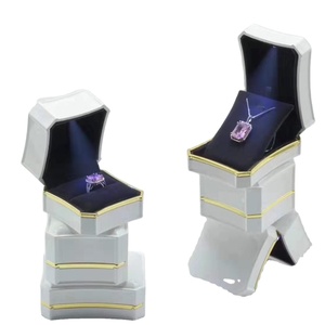 White Luxury <b>Jewelry</b> Packaging Gift <b>Box</b> With Customer Logo Led Light Necklace Led Light <b>Jewelry</b> <b>Box</b> - Product Image 1
