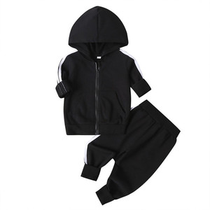 Ensemble de survêtement personnalisé avec logo pour bébés et tout-petits, ensemble de sweat-shirt et pantalon de survêtement pour enfants, ensemble de sweat-shirts à fermeture éclair pour bébés garçons et filles, 1-15 ans - Product Image 3
