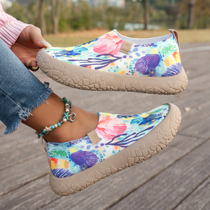 Zapatillas <span class=keywords><strong>de</strong></span> moda casuales <span class=keywords><strong>de</strong></span> diseñador para mujer, <span class=keywords><strong>de</strong></span> punta ancha, planas, sin cordones, ligeras, para caminar al aire libre, venta al por mayor - Product Image 2