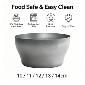 Bol à salade en métal doré double couche en acier inoxydable, grande taille personnalisée, pour usage commercial, idéal pour barbecue et laitue - Product Image 2