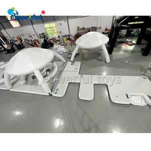 Fácil montaje aquabana <span class=keywords><strong>lago</strong></span> inflable fiesta flotante prohíbe tienda con muelle cabañas flotantes inflables - Product Image 5