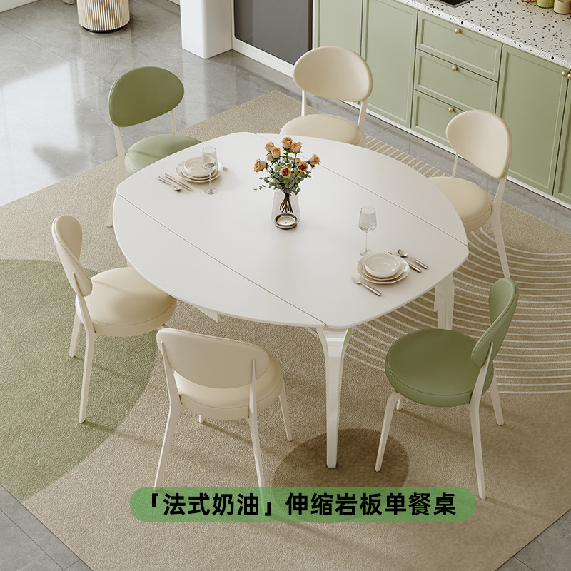 Upgraded InoStone Slab Extendable Single Dining Table