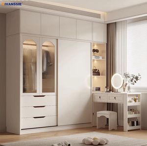 <span class=keywords><strong>Armadio</strong></span> Moderno <span class=keywords><strong>con</strong></span> Ante Scorrevoli in Legno per Camera <span class=keywords><strong>da</strong></span> <span class=keywords><strong>Letto</strong></span> <span class=keywords><strong>con</strong></span> Spazio di Archiviazione e Armadietto - Product Image 3