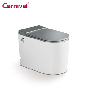 Baño de alta calidad de una pieza Siphonic Wc moderno de cerámica inteligente automático pulso solenoide inodoro - Product Image 4