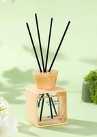 Diffuseur de parfum d'ambiance OEM/ODM 100 ml à bâtonnets d'huiles essentielles, faible MOQ, ensemble diffuseur d'huiles parfumées sans flamme pour aromathérapie
