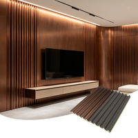 Panneau mural en PVC imitation bois, imperméable et anti-moisissure, pour la décoration intérieure de chambre, salon, café, balcon