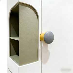 Vitrina color <span class=keywords><strong>crema</strong></span> multifuncional para sala de estar, mueble de exhibición con cajones para la sala de estar del hogar. - Product Image 4