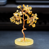 Meilleure vente transfrontalière : Arbre de la prospérité en copeaux de cristal d'améthyste tressé à la main avec fil de cuivre, ornement de décoration de bureau, fabriqué en Chine