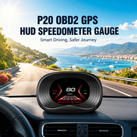 Compteur de vitesse GPS OBD2 P20 pour voiture avec alarme de vitesse multifonctionnelle et ordinateur de bord pour voitures universelles