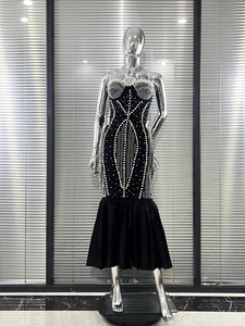 Nuevo Vestido de Sirena Blanco con Cuentas Exquisitas para Mujer, Vestido de Fiesta Elegante y <span class=keywords><strong>Sexy</strong></span>, Llegada de Nueva Colección 2026 - Product Image 4