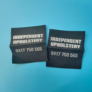 Clothing Manufacturer Fabric Garment Labels Metal Wire <b>Clothes</b> <b>Tags</b> Custom Clothing Woven Label Sewing Neck Label - Product Image 1