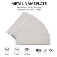 Lámina de Aluminio para Pruebas de Marcado Láser, Placa de Identificación de Metal de Acero Inoxidable Personalizada, Etiqueta con Código QR para Negocios, Placa con Nombre