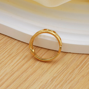 Fashionable Geometric <b>Titanium</b> Steel <b>Ring</b> Gold Women's Jewelry Gift - Product Image 1