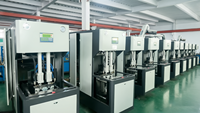 Machine de soufflage de bouteilles en PET semi-automatique avec commande PLC pour le moulage par étirage-soufflage