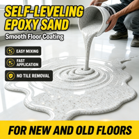 Peinture en résine époxy à base de sable, finition marbrée, revêtement décoratif pour sols de garage, d'usine et de maison.