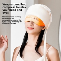 Casco de Masaje Eléctrico de Alta Gama con Airbag, Envolvente, con Calefacción Automática, para Uso Doméstico, Integrado para Cabeza y Ojos