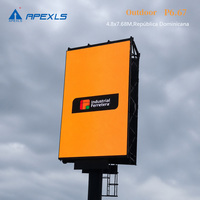 Écrans LED APEXLS P6.67 pour l'extérieur, panneaux d'affichage vidéo double face, 4,8x7,68m, pour systèmes de totems routiers