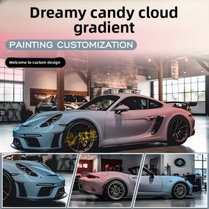 Pellicola Adesiva per Auto Cambia Colore, Decorazioni Personalizzate con Gradiente Colorato, Finitura Stile Caramella Sognante - Product Image 1