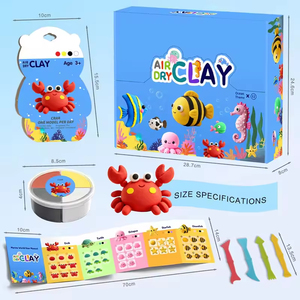 Wholesales Kids Air Dry <strong>Clay</strong> DIY <strong>Kit</strong> 12 Colors DIY Polymer <strong>Clay</strong> Non-Toxic Ocean Animals Educational Handmade Toy Customization - Product Image 2