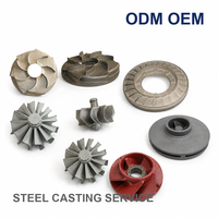 Pièces de pompe à eau à impeller semi-ferme en acier inoxydable moulé avec précision, pièces de fonderie industrielles durables en acier au carbone