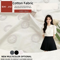 Tissu en maille florale respirant, soluble dans l'eau, 100% coton, dentelle pour robe brodée ou hawaïenne, tissu en coton pour broderie
